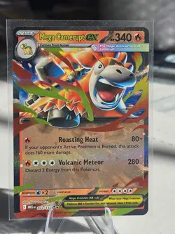 Pokemon TCG Mega Evolution Mega Camerupt EX 022/132 Double Rare - Image 1
