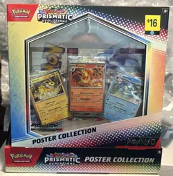 🔥 POKEMON Scarlet & Violet Prismatic Evolutions Poster D/G 6 Boxes + Display🔥 - Image 1
