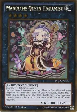 PGL2-EN045 Madolche Queen Tiaramisu Gold Rare 1st Edition Near Mint YuGiOh TCG - Image 1