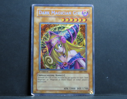 1st Edition Dark Magician Girl Yugioh Card (Played) - Image 1