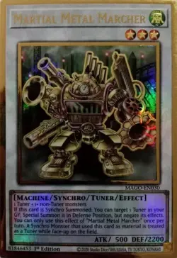 MAGO-EN030 Martial Metal Marcher Premium Gold 1st Edition Near Mint YuGiOh TCG - Image 1