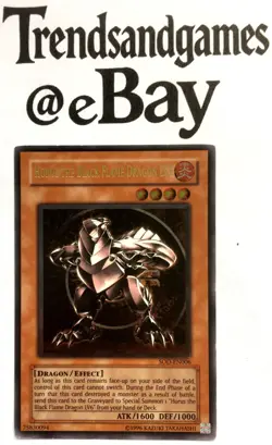 YUGIOH - HORUS THE BLACK FLAME DRAGON LV4 - ULTIMATE RARE - EXC. - SOD-EN006 - Image 1