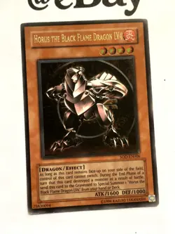 YUGIOH - HORUS THE BLACK FLAME DRAGON LV4 - ULTIMATE RARE - EXC. - SOD-EN006 - Image 2