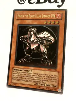 YUGIOH - HORUS THE BLACK FLAME DRAGON LV4 - ULTIMATE RARE - EXC. - SOD-EN006 - Image 3