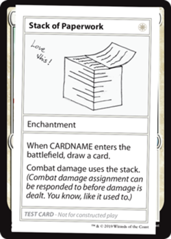1x Stack of Paperwork (No PW Symbol) NM-Mint, English Playtest Cards MTG Magic - Image 1