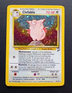 Pokemon Cards: Base set 2 Holo Rare: Clefable 5/130 - Image 1