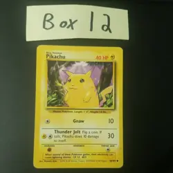 Pikachu 58/102 - Yellow Cheeks LP Non Holo - WotC Base Set Pokemon Card - Image 1