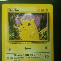 Pikachu 58/102 - Yellow Cheeks LP Non Holo - WotC Base Set Pokemon Card - Image 2