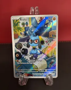 Riolu 215/198 Sv01: Scarlet & Violet Base Set Holo TCG Pokemon Card NM - Image 1