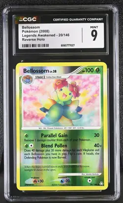 CGC 9 Bellossom 20/146 Reverse Holo Legends Awakened Pokemon Card - Image 1