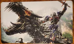 Optimus prime riding Playmat card game desk Mouse Pad TCG CCG MTG 24 x 14 inch - Image 1
