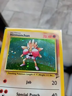 Pokemon Cards: Base set 2 Holo Rare: Hitmonchan 8/130 - Image 2