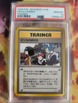 Pokemon Card Erika's Maids Waifu Leaders Stadium Japanese Gym heroes 1998 PSA 10 - Image 2