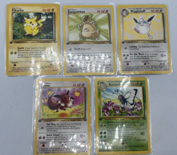 Vintage Pokemon Wizards of the Coast Jungle Set First Edition Card Bundle of 5 - Image 1