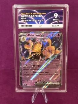 Pokemon Alakazam EX TCG Scarlet Violet Black Star Promo Card SVP050 ACE 9 MINT - Image 1