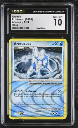 CGC 10 GEM MINT Arceus 2009 Arceus AR4 Holo Pokemon Card - Image 1