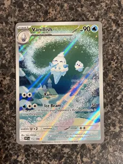 Pokemon TCG S&V White Flare Vanillish Full Art Illustration Rare Card 112/086 - Image 1