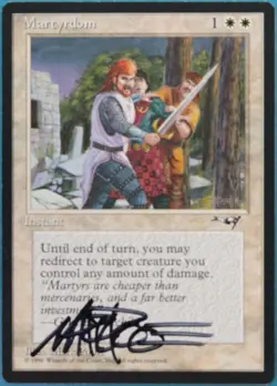 Martyrdom (A) Alliances NM White Common SIGNED MAGIC CARD (ID# 419176) ABUGames - Image 1