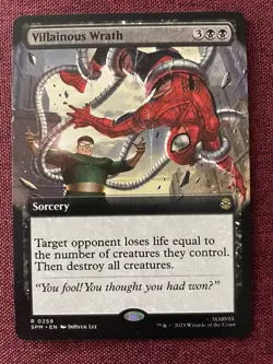 Villainous Wrath EXTENDED NM/M MTG Spiderman Magic Card - Image 1