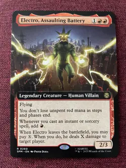 Electro Assaulting Battery #260 EXTENDED NM/M MTG Spiderman Magic Card - Image 1