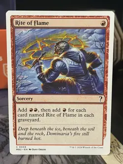 Rite of Flame White Border #59 Mystery Booster 2 MTG Magic Card - Image 1