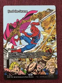Feed the Swarm #16 FULL ART NM/M MTG Spiderman Magic Card Marvel - Image 1
