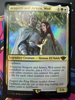 MTG Aragorn and Arwen, Wed Lord of the Rings Tales of Middle-earth 0287 Foil LTR - Image 1