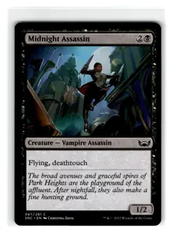 MTG Magic The Gathering Midnight Assassin Common Moderately Played - Image 1