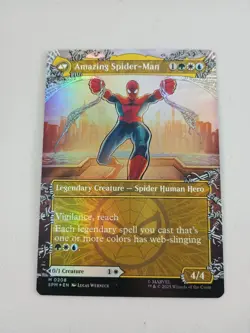 MTG Peter Parker (Borderless) (Foil) 0208 Marvel's Spider-Man (SPM) Magic NM - Image 2