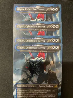 MTG Ikoria Lair of Behemoths Gigan Cyberclaw Terror Borderless - Image 1