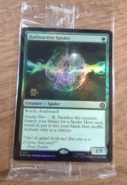 Prerelease FOIL RADIOACTIVE SPIDER mtg SEALED Spider-Man Rare PROMO - Image 1