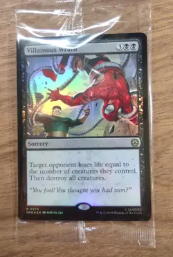 Prerelease FOIL VILLAINOUS WRATH mtg SEALED Spider-Man Rare PROMO - Image 1