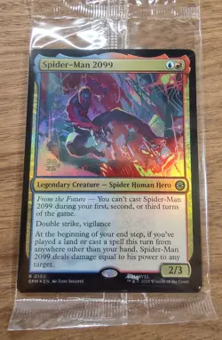 Prerelease FOIL SPIDER-MAN 2099 mtg SEALED Spider-Man Rare PROMO - Image 1
