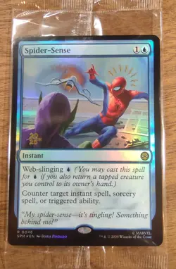 Prerelease FOIL SPIDER-SENSE mtg SEALED Spider-Man Rare PROMO - Image 1