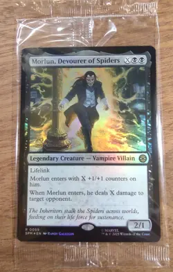 Prerelease FOIL MORLUN, DEVOURER OF SPIDERS mtg SEALED Spider-Man Rare PROMO - Image 1