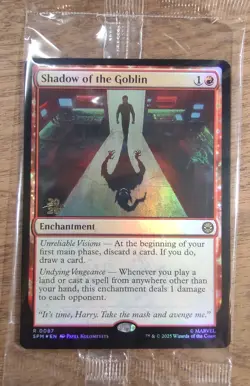 Prerelease FOIL SHADOW OF THE GOBLIN mtg SEALED Spider-Man Rare PROMO - Image 1