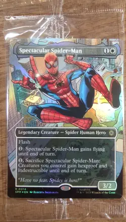 Prerelease FOIL SPECTACULAR SPIDER-MAN mtg SEALED Spider-Man Rare PROMO - Image 1