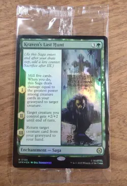 Prerelease FOIL KRAVEN'S LAST HUNT mtg SEALED Spider-Man Rare PROMO - Image 1