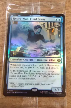 Prerelease FOIL HYDRO-MAN, FLUID FELON mtg SEALED Spider-Man Rare PROMO - Image 1