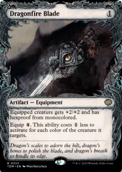 MTG Dragonfire Blade (Showcase) Normal NM Tarkir: Dragonstorm Magic 324 - Image 1