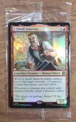 Prerelease FOIL J. JONAH JAMESON mtg SEALED Spider-Man Rare PROMO - Image 1