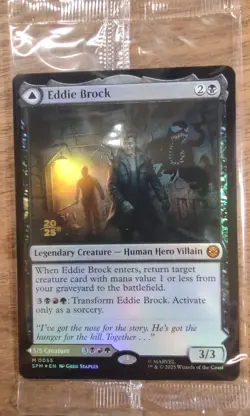Prerelease FOIL EDDIE BROCK // VENOM mtg SEALED Spider-Man Mythic PROMO - Image 1
