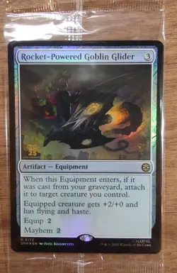 Prerelease FOIL ROCKET-POWERED GOBLIN GLIDER mtg SEALED Spider-Man Rare PROMO - Image 1