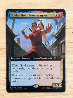 MagicCon ATL Promo #4 - Sokka, Bold Boomeranger - Extended Art ✨Foil✨- FREE SHIP - Image 1