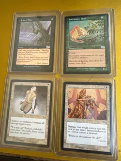 MTG: URZA’S SAGA - RAIN OF FILTH/ WORSHIP/PARIAH/HAWKEATER MOTH 4pcs. - Image 1