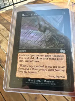 MTG: URZA’S SAGA - RAIN OF FILTH/ WORSHIP/PARIAH/HAWKEATER MOTH 4pcs. - Image 2