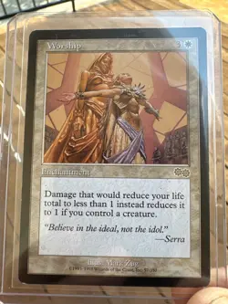 MTG: URZA’S SAGA - RAIN OF FILTH/ WORSHIP/PARIAH/HAWKEATER MOTH 4pcs. - Image 3