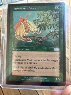 MTG: URZA’S SAGA - RAIN OF FILTH/ WORSHIP/PARIAH/HAWKEATER MOTH 4pcs. - Image 5