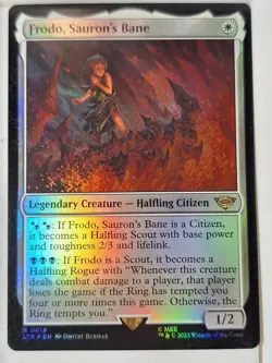 Frodo, Sauron's Bane - FOIL Commander Lord of the Rings- Magic the Gathering MTG - Image 1