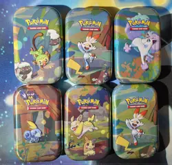 1x EMPTY Pokemon Galar Pals Mini Tin : Ponyta Yamper Grookey Scorbunny Sobble - Image 1
